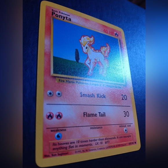 Ponyta Pokemon Card - Base Set - NO. 60/102 Common Non-Holo - Picture 3 of 9